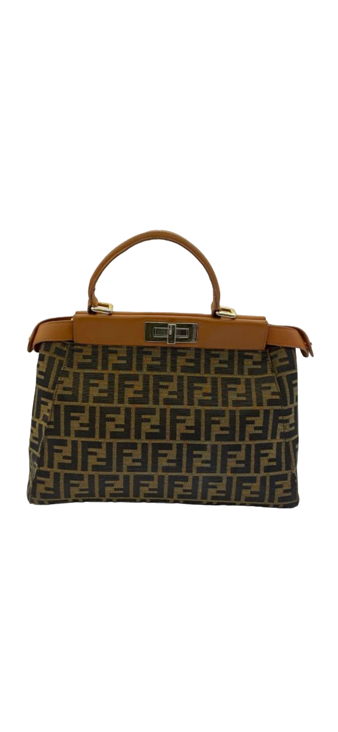 Fendi Tobacco FF Peekaboo Medium Bag