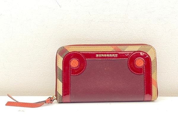 Burberry Dark Red House Check Wallet