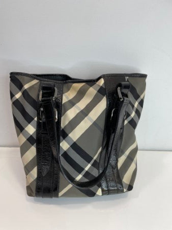 Burberry Black Beat Check Shoulder Bag