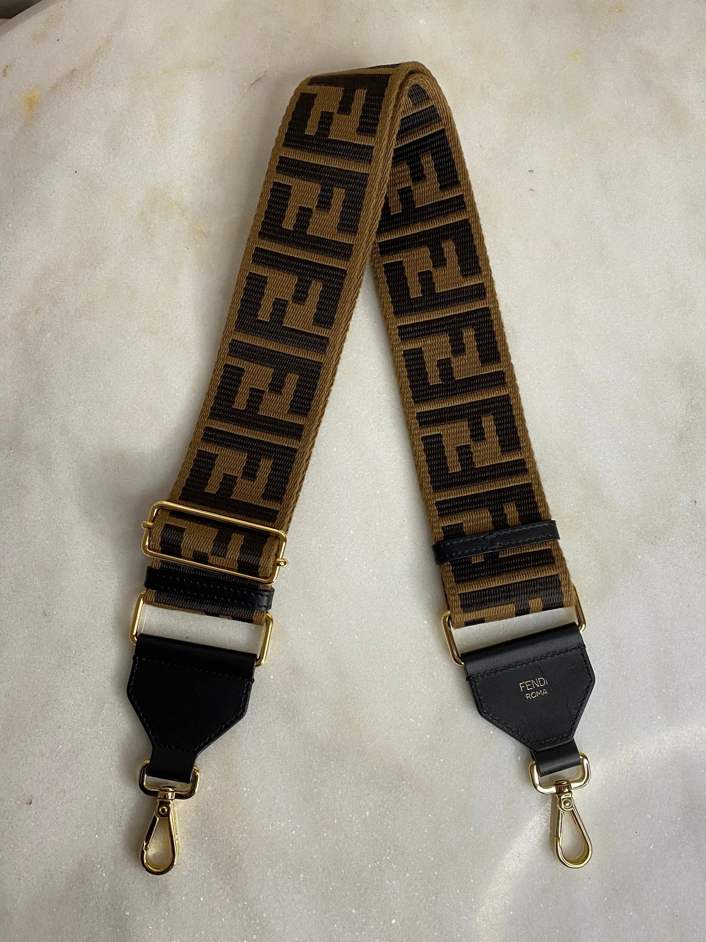 Fendi Bicolor FF Logo Bag Strap