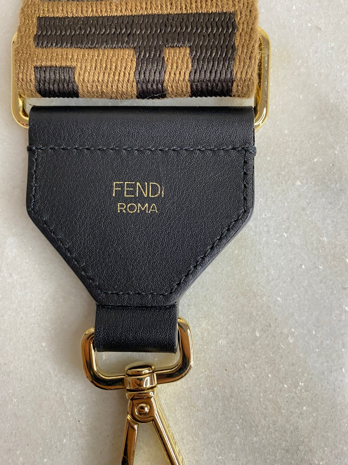 Fendi Bicolor FF Logo Bag Strap