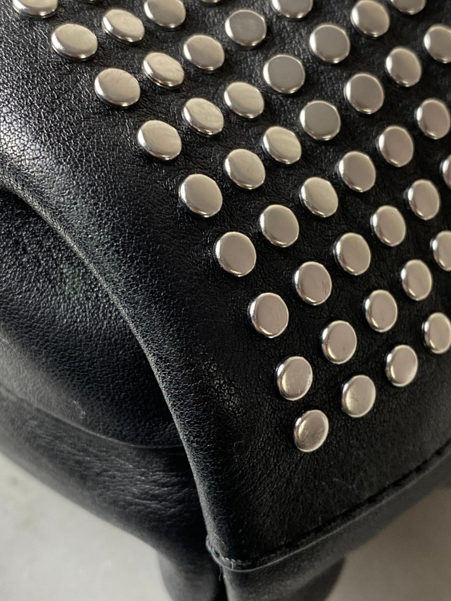 Burberry Black Dalston Studded Medium Bag