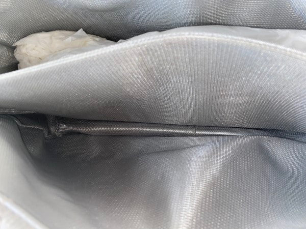 Chanel Silver Metallic XXL Flap Travel Maxi Bag