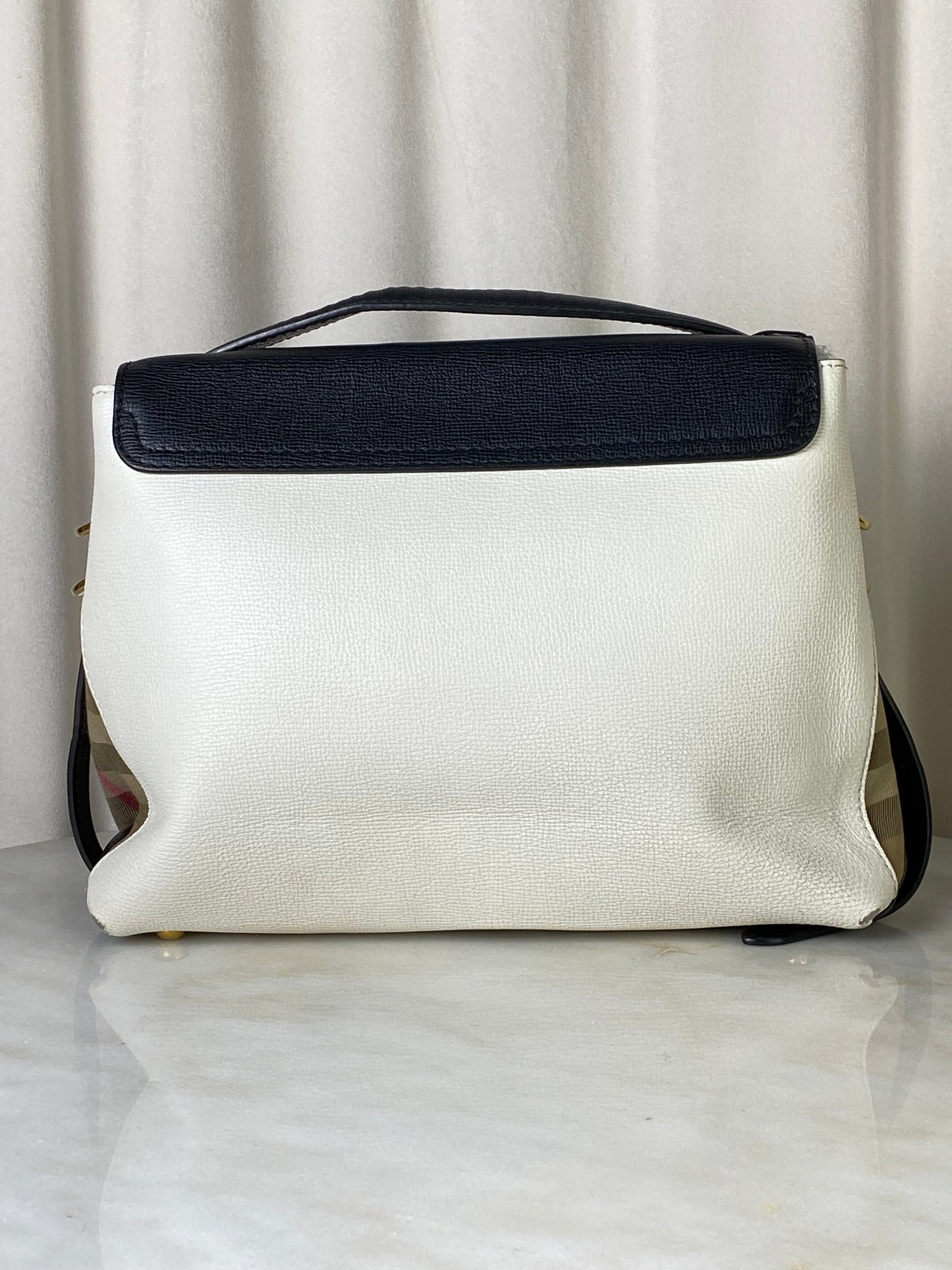 Burberry Bicolor Camberley House Check Top Handle Bag
