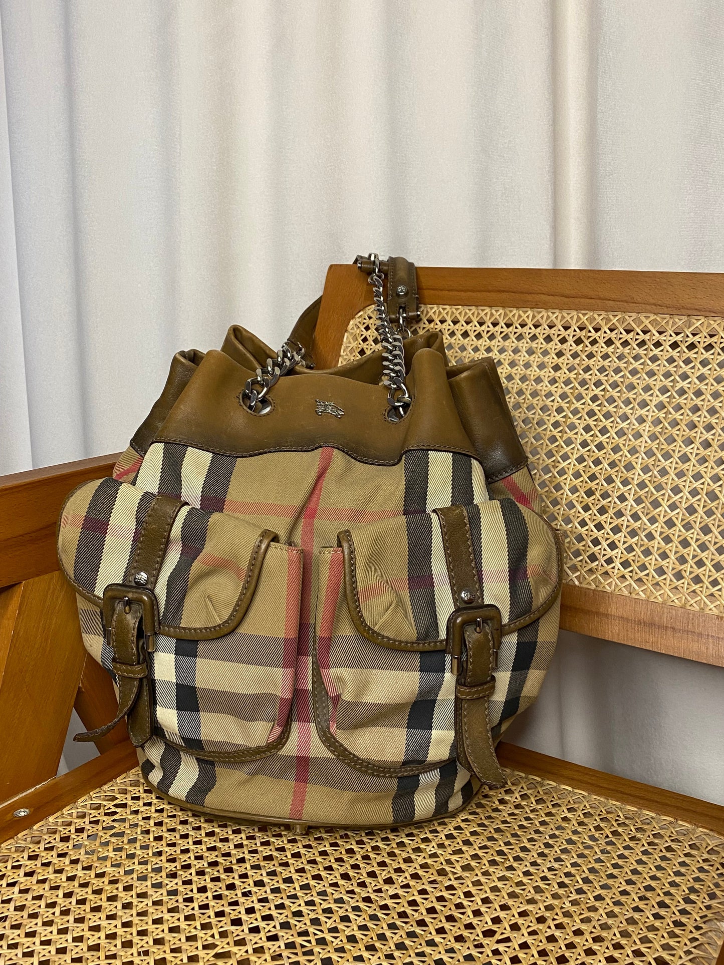 Burberry Brown Nova Check Shoulder Bag