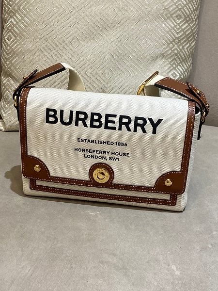 Burberry Bicolor Horseferry Print Note Crossbody Bag