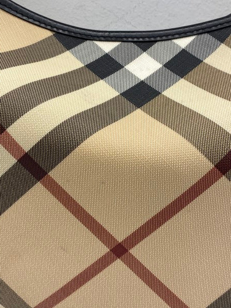 Burberry Black Nova Check Hobo Bag
