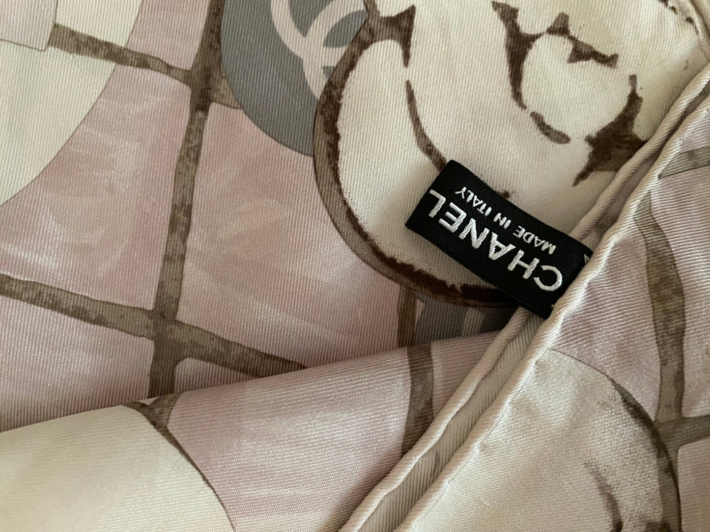 Chanel Bicolor Silk Scarf