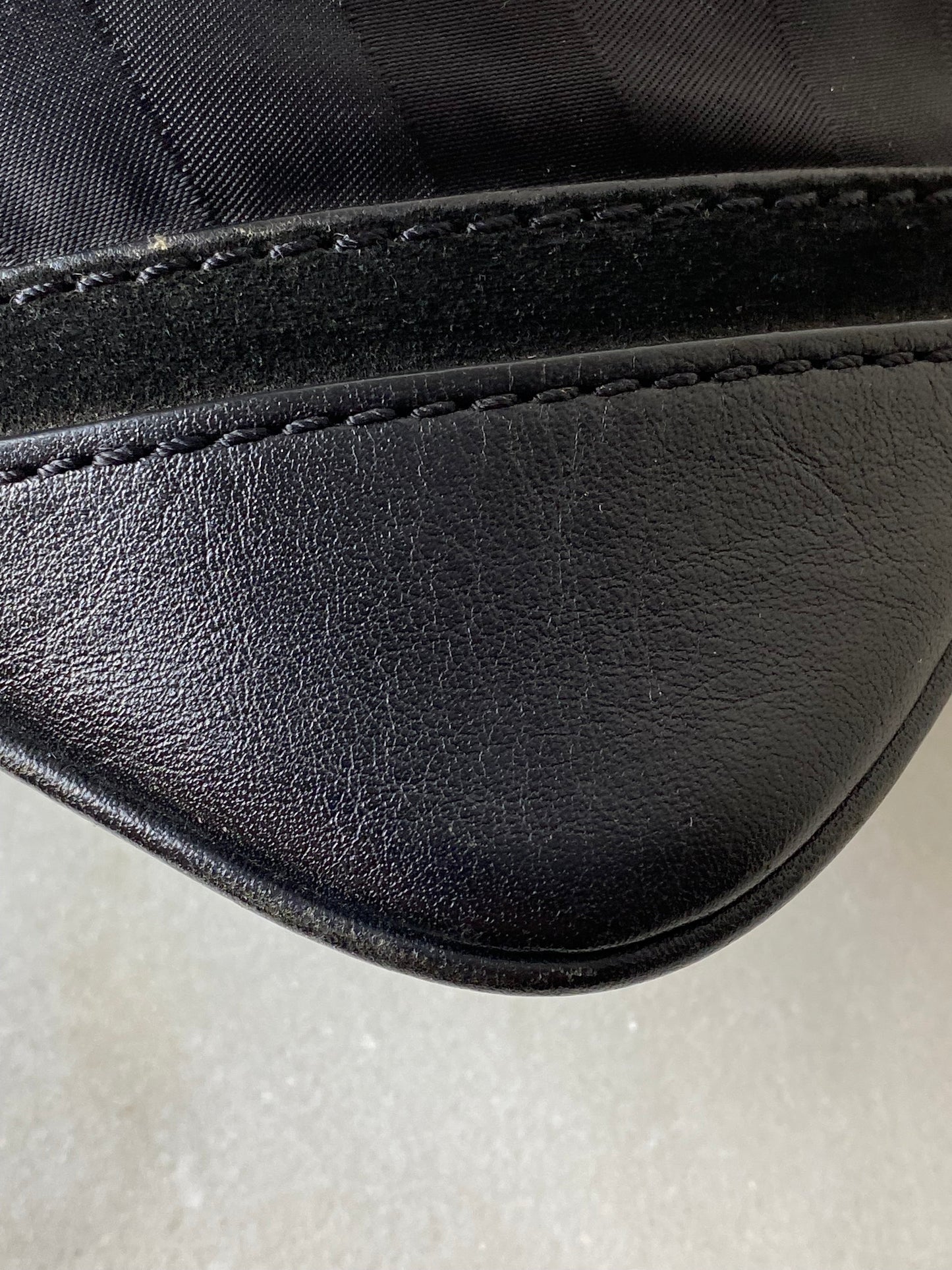 Burberry Black Smocked Check Crossbody Bag