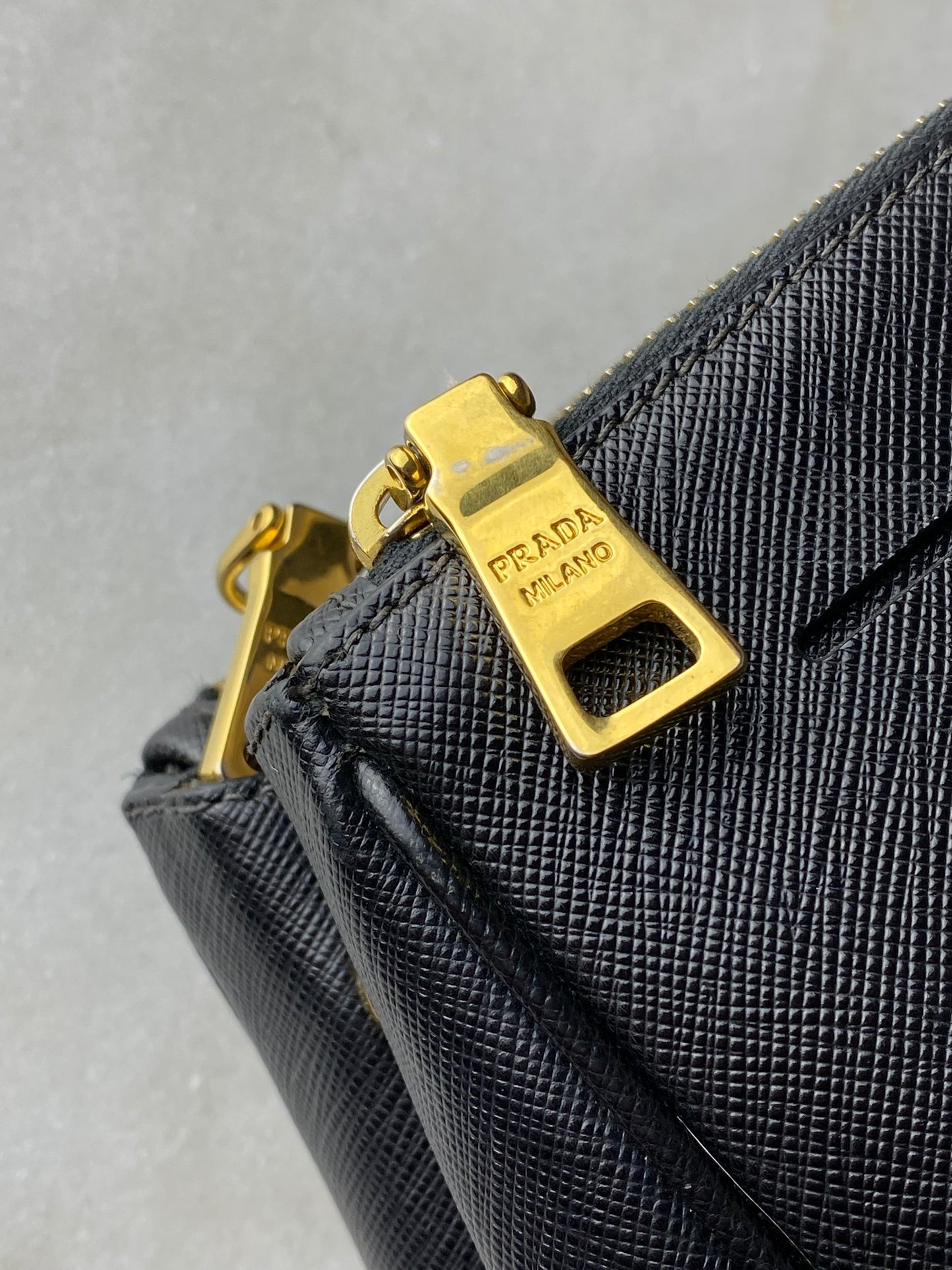 Prada Black 2 Zip Tote Bag