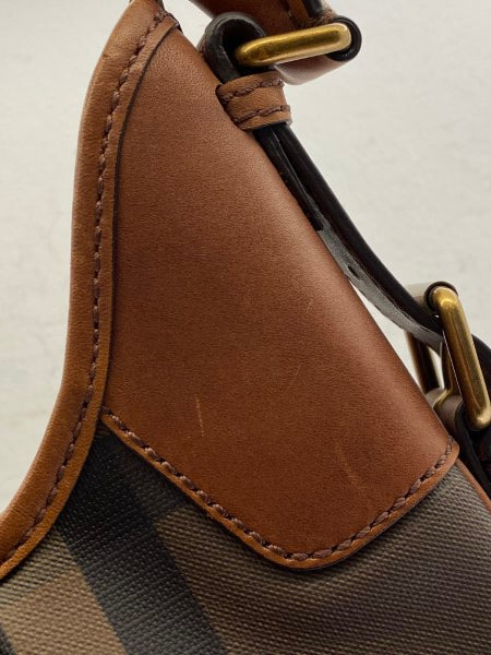 Burberry Camel House Check Hobo Bag
