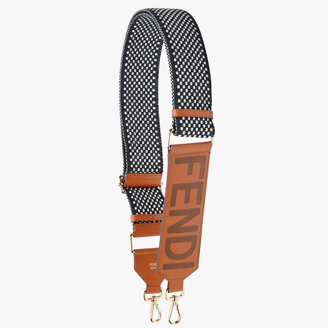Fendi Check Ribbon Shoulder Strap