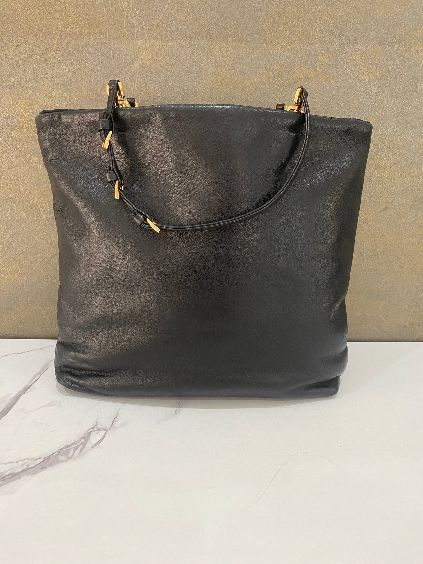Prada small calf skin tote bag