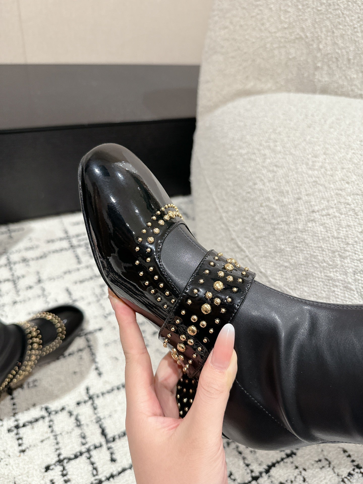 DIOR Belle-D Heeled Boot Black Lambskin