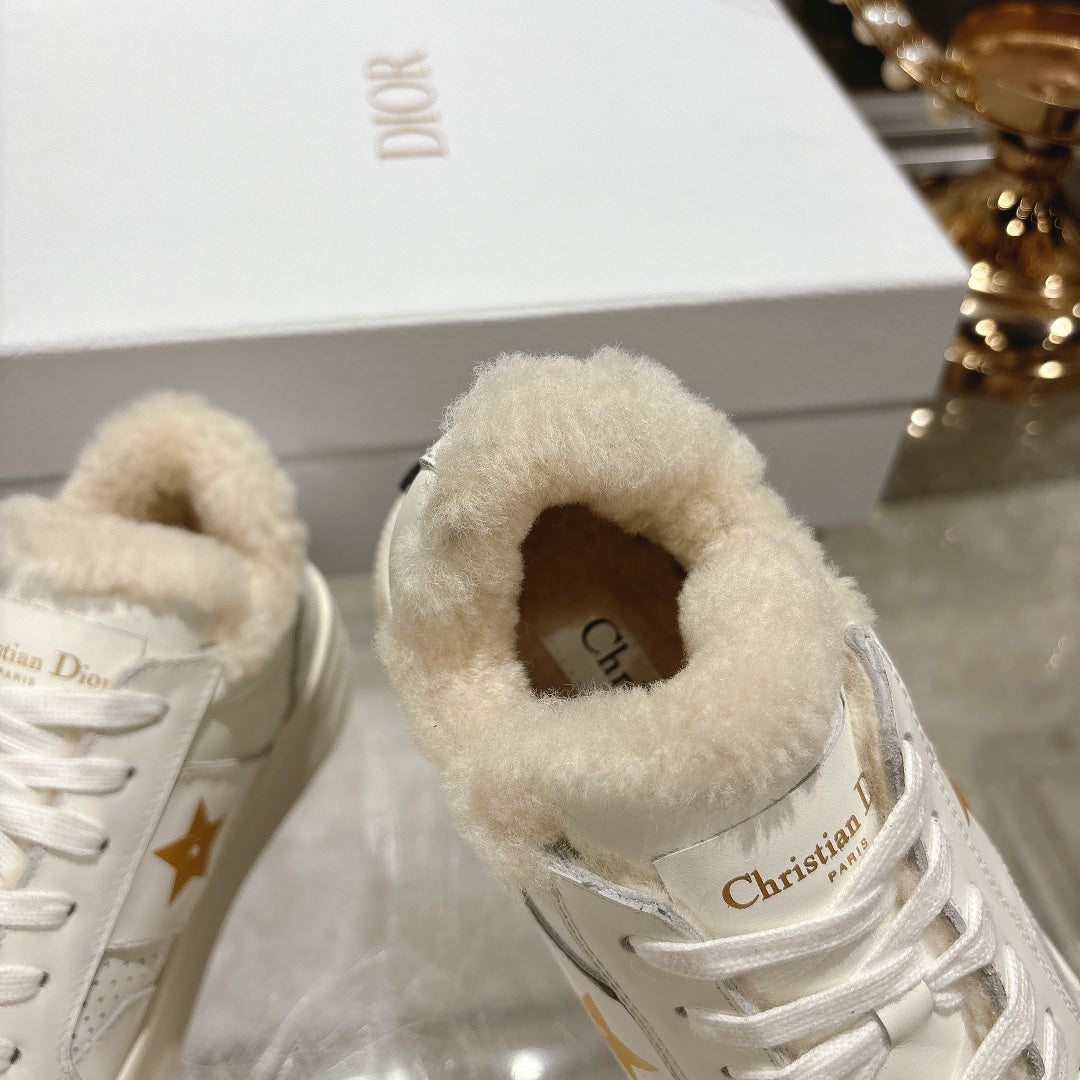 DIOR DIOR Star Platform Sneaker In White Cowhide 996422