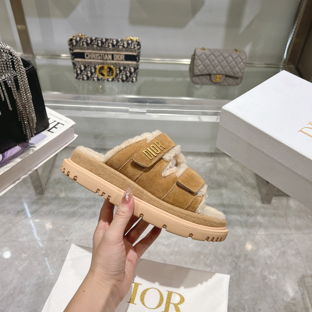 DIOR DIORact Slide 40mm In Caramel Suede 996358