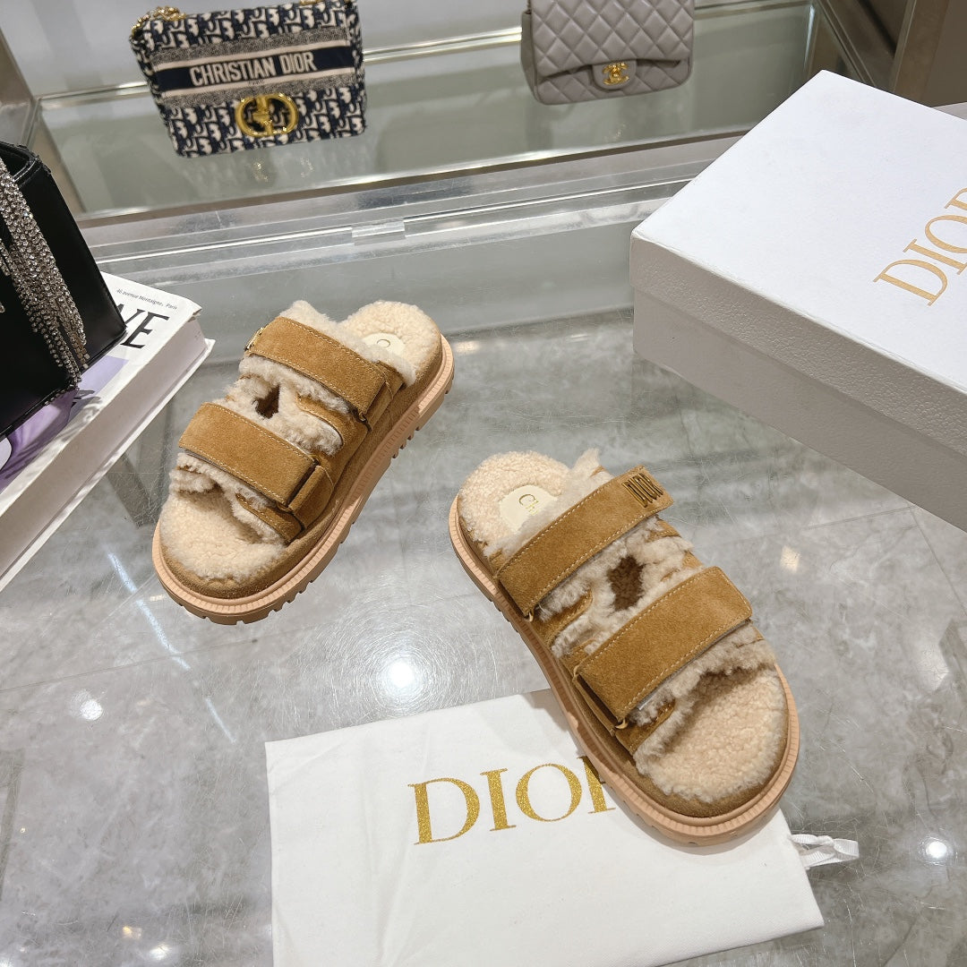 DIOR DIORact Slide 40mm In Caramel Suede 996358