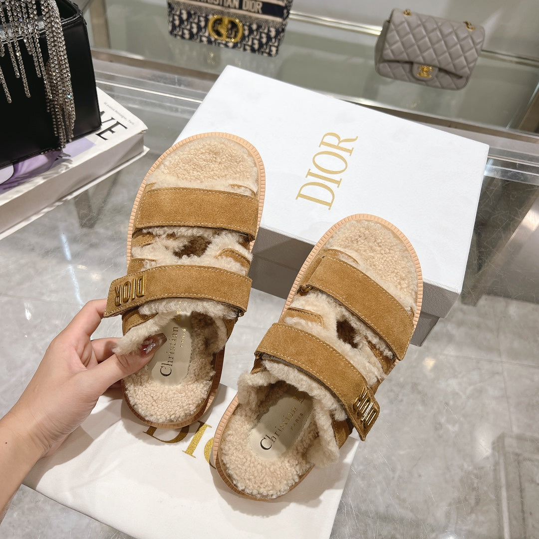 DIOR DIORact Slide 40mm In Caramel Suede 996358