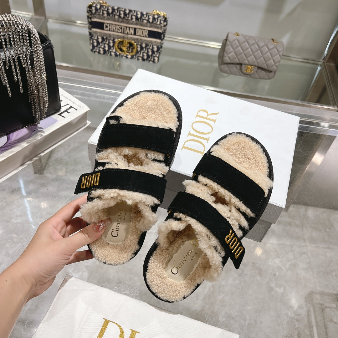 DIOR DIORact Slide 40mm In Black Suede 996360