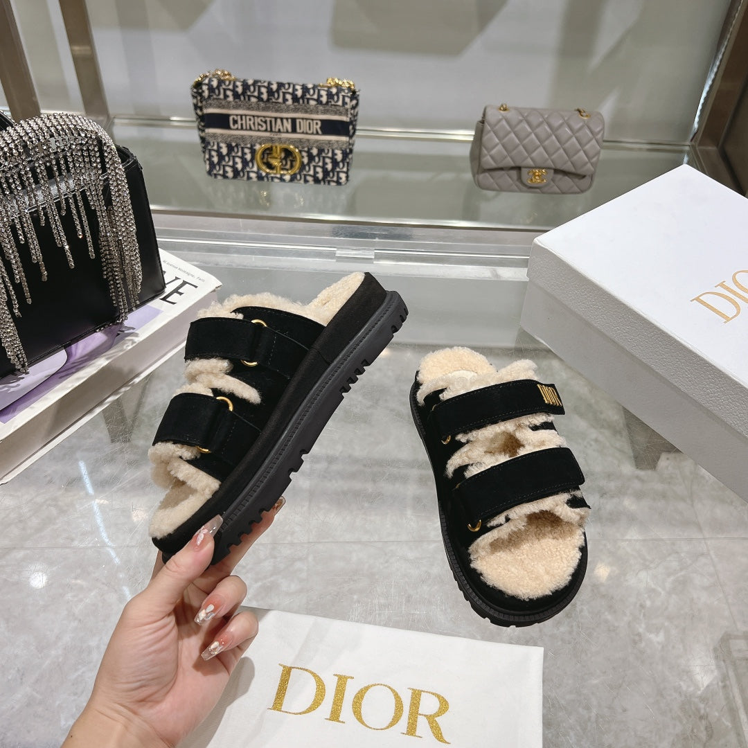 DIOR DIORact Slide 40mm In Black Suede 996360