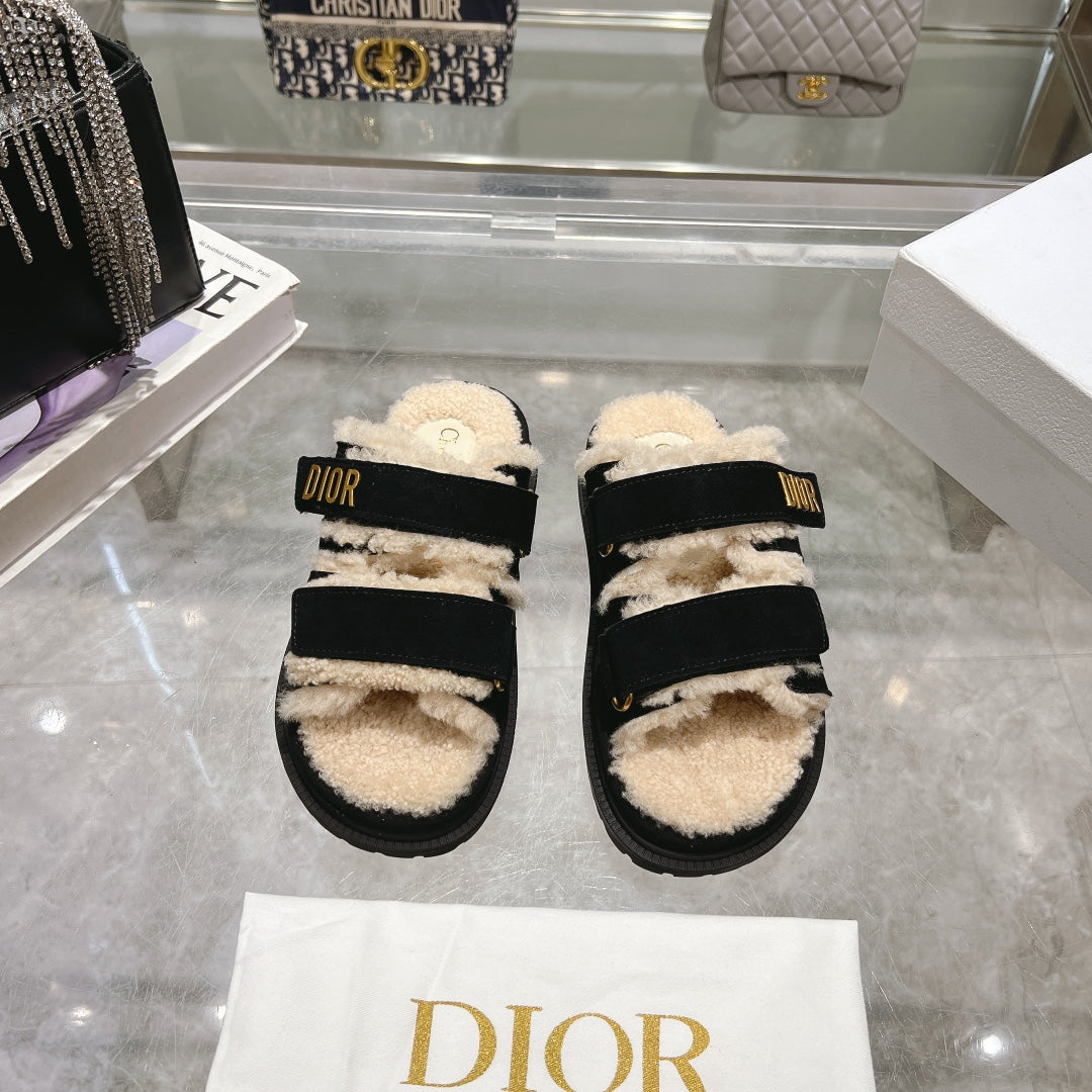 DIOR DIORact Slide 40mm In Black Suede 996360