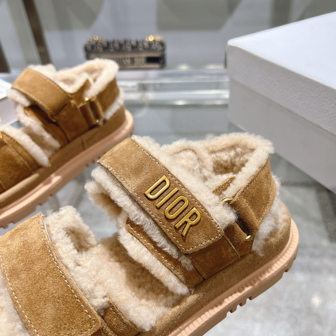 DIOR DIORact Sandal 40mm In Caramel Suede 996363