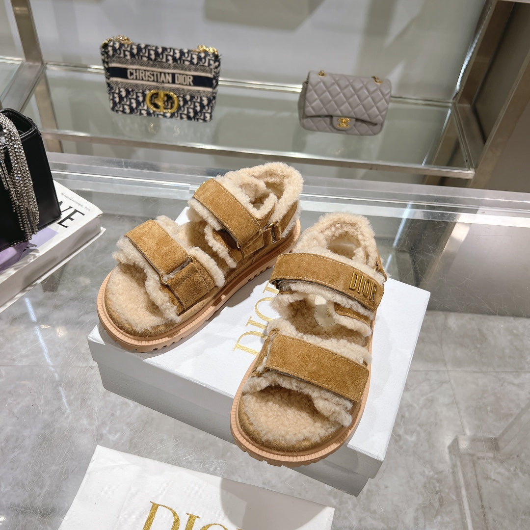DIOR DIORact Sandal 40mm In Caramel Suede 996363