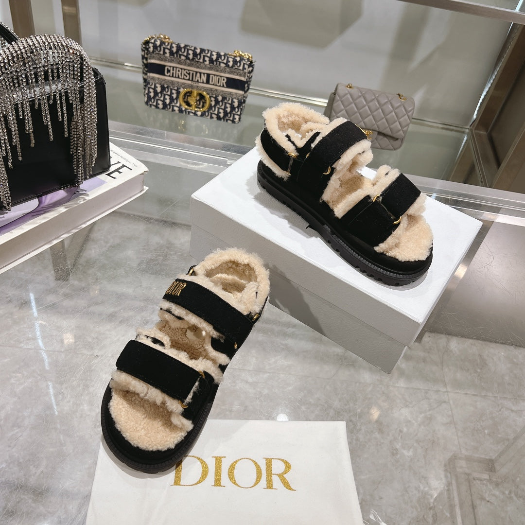 DIOR DIORact Sandal 40mm In Black Suede 996365