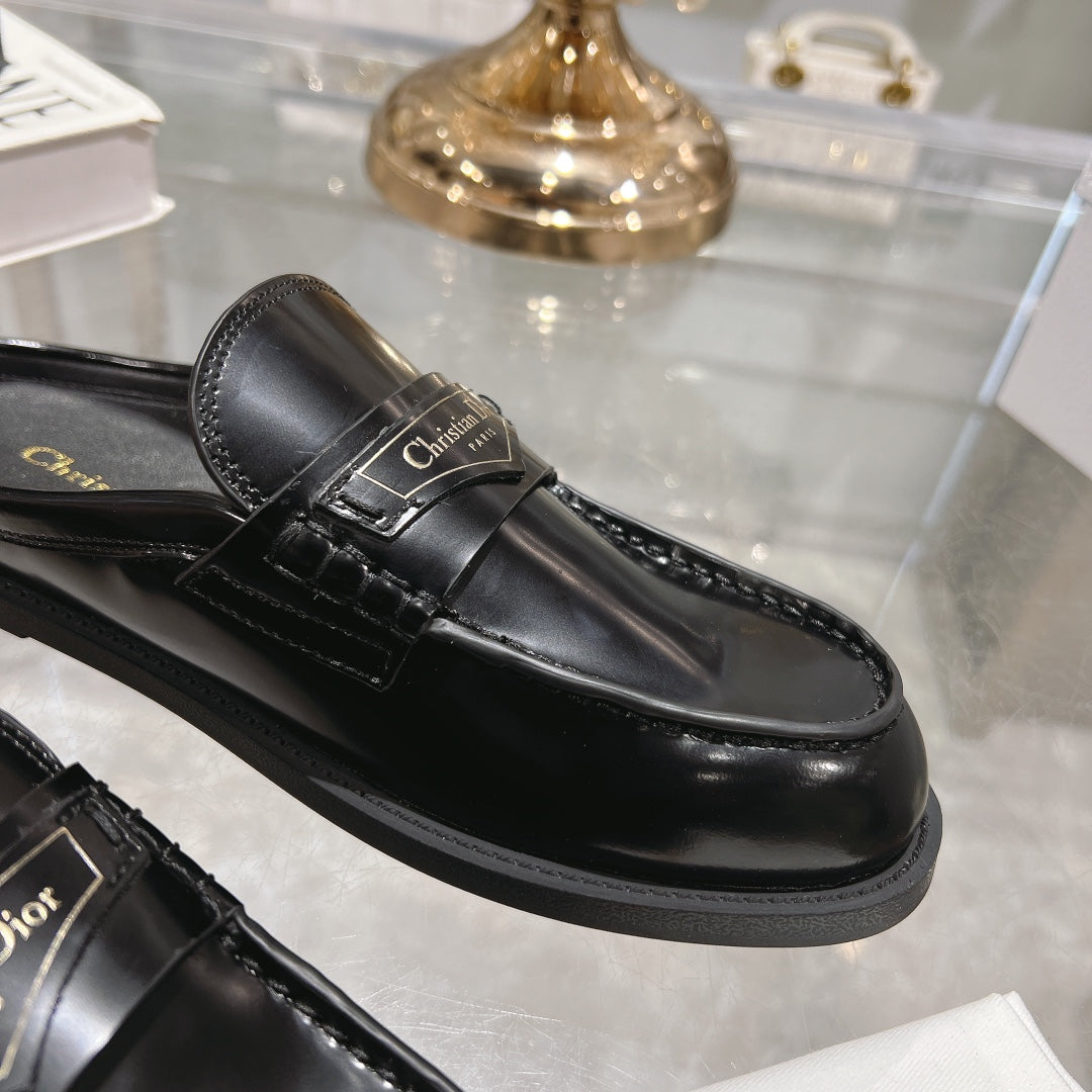 DIOR Boy Mule In Black Glossy Calfskin 996453
