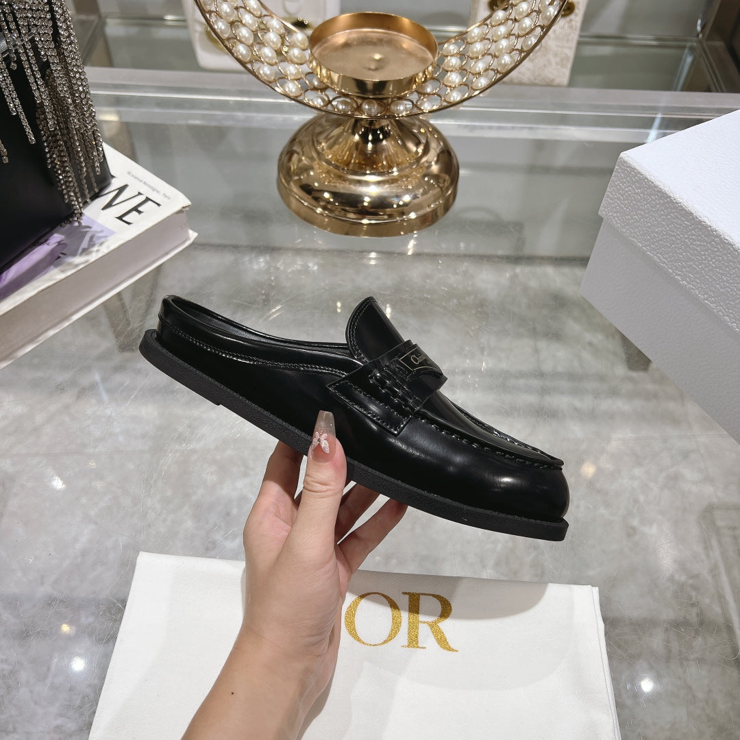 DIOR Boy Mule In Black Glossy Calfskin 996453