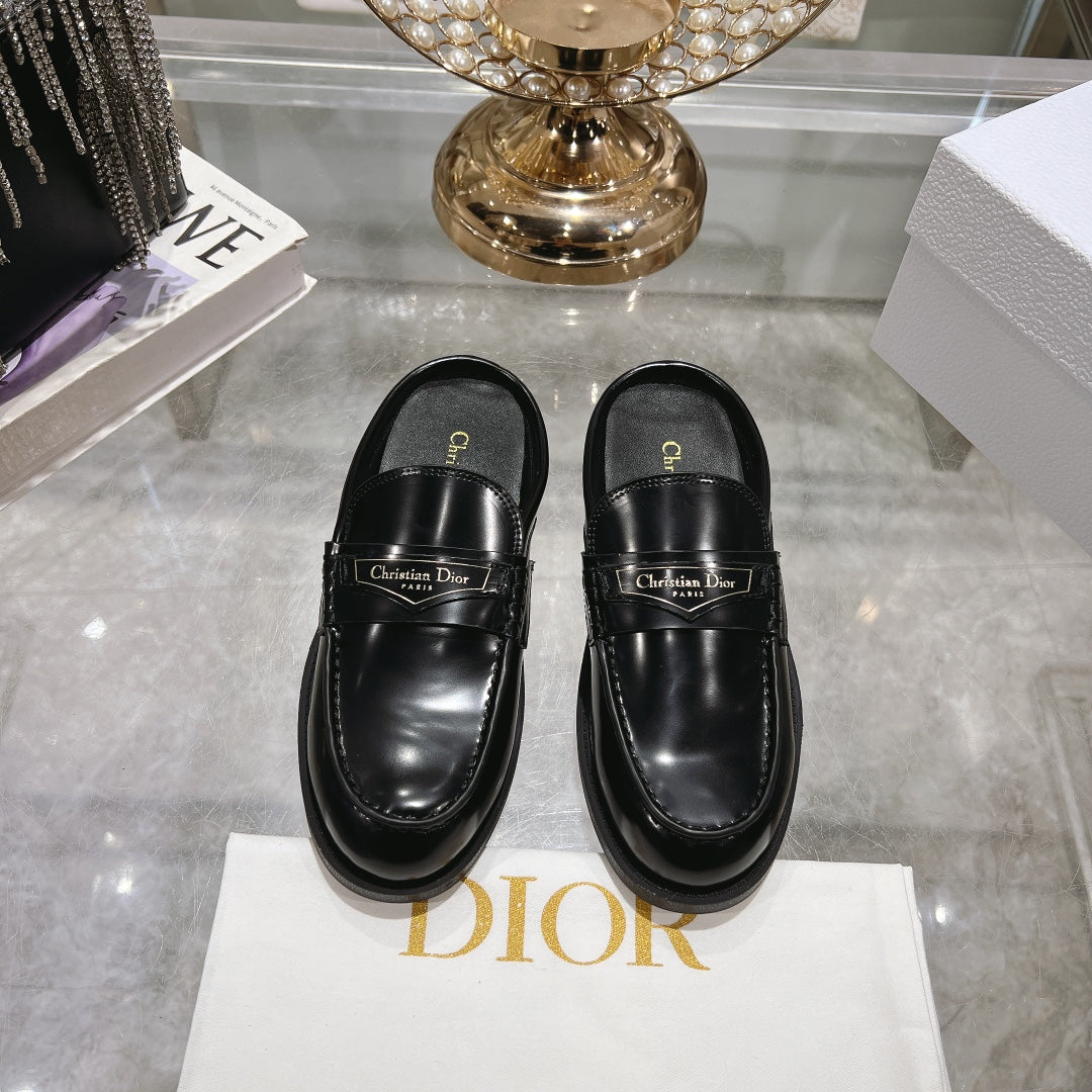 DIOR Boy Mule In Black Glossy Calfskin 996453