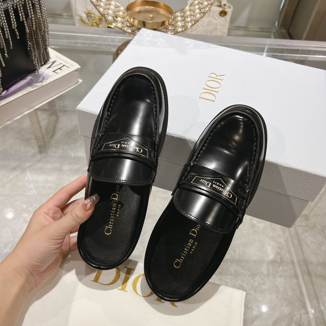 DIOR Boy Mule In Black Glossy Calfskin 996453