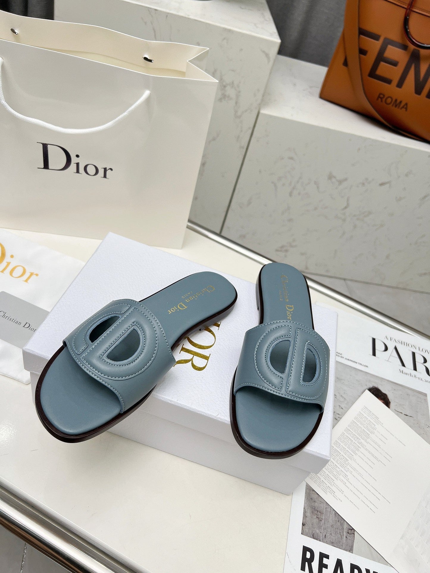 DIOR 25 D-Club Slide Calfskin