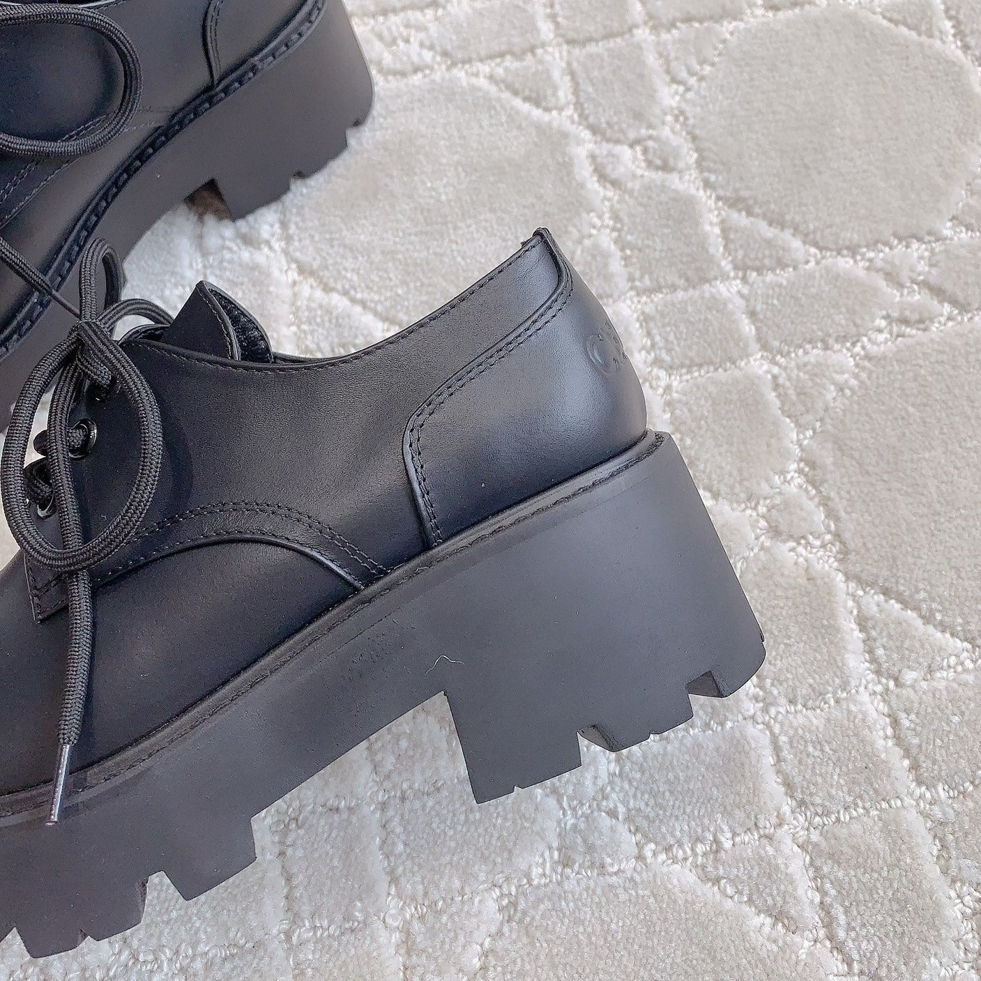 Celine TRIOMPHE RANGERS DERBY WITH PERFORATED TRIOMPHE IN POLISHED BULL BLACK