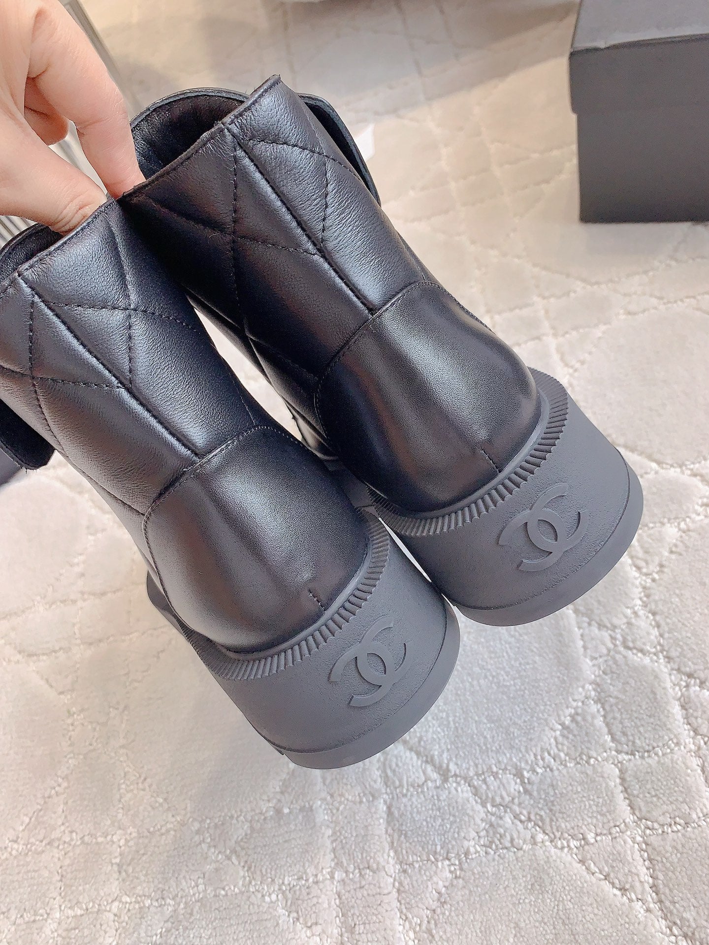 CHANEL Ankle Boots In Black Calfskin 145487
