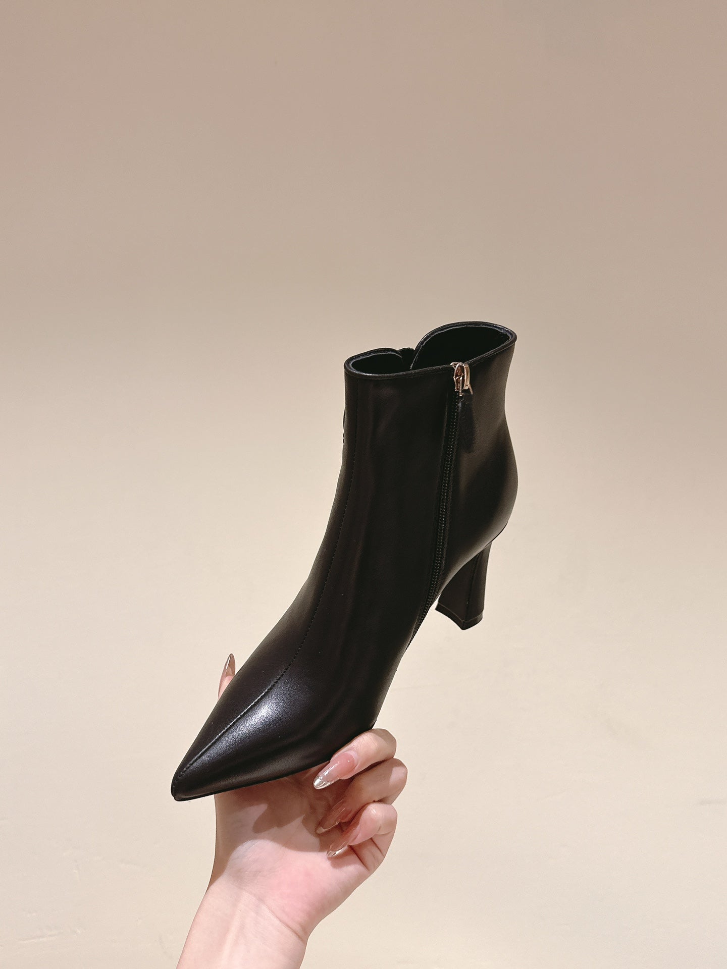 CHANEL Ankle Boots 85mm Black Lambskin