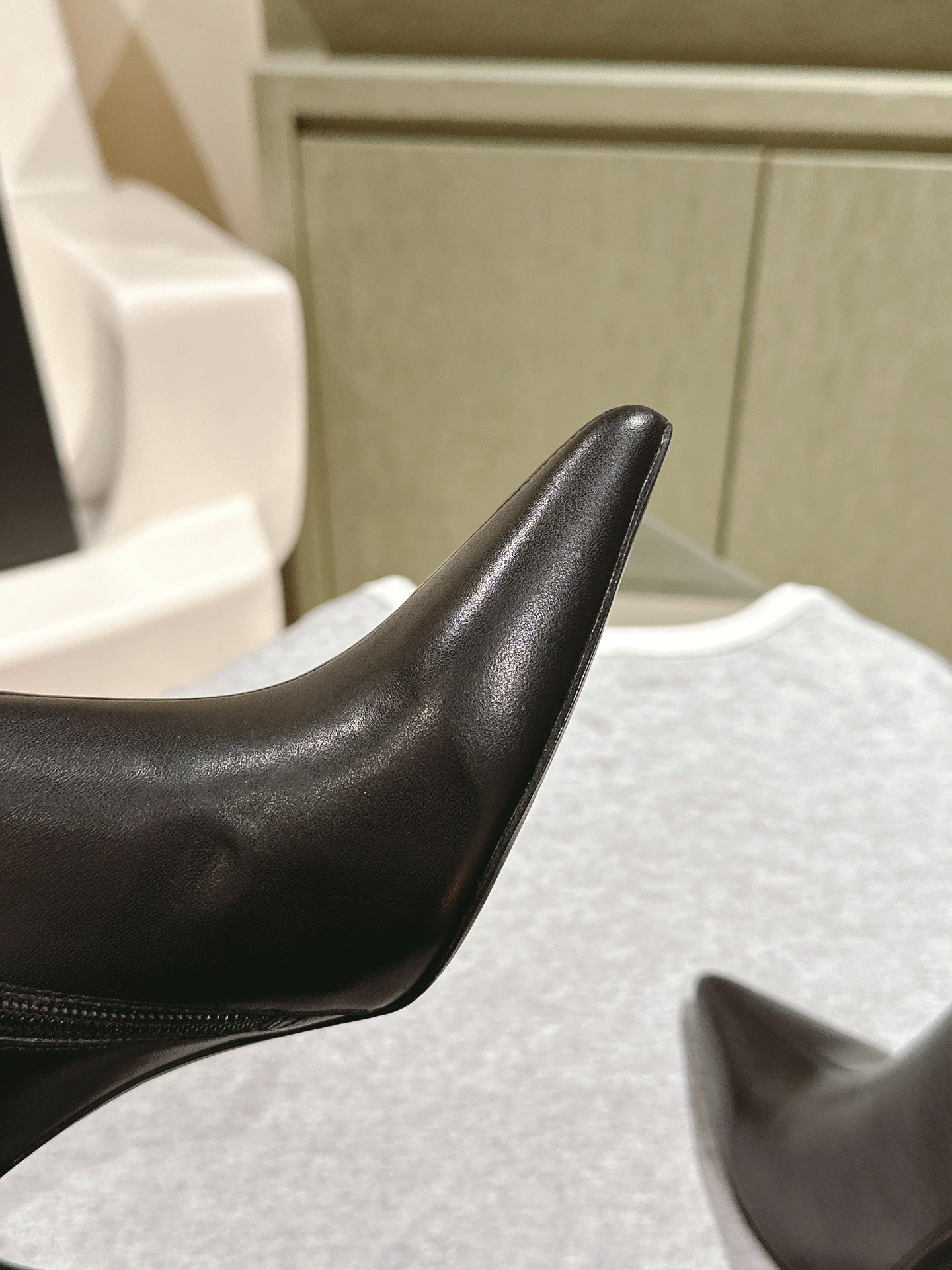 CHANEL Ankle Boots 85mm Black Lambskin