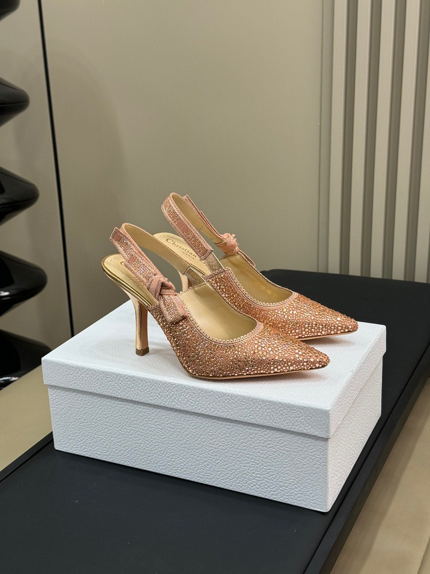 DIOR J'A DIOR Slingback Pink-tone Cotton Microbeads