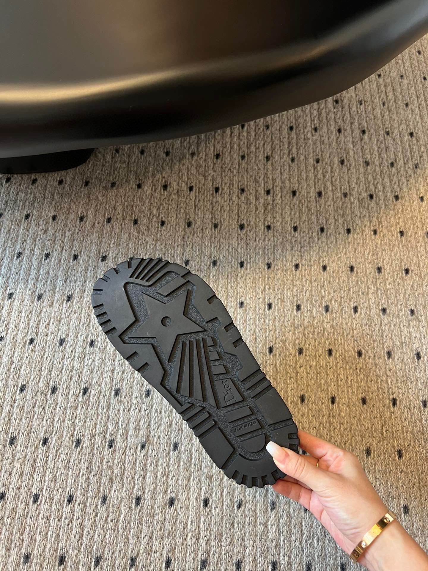 DIOR DIORact Sandal 40mm Black Suede And Fleece Lining
