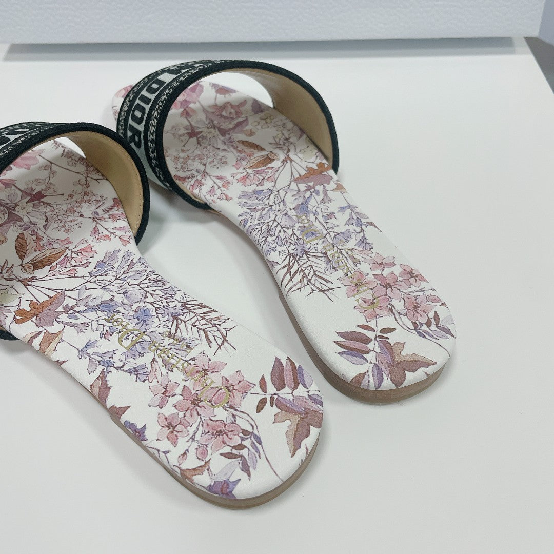 DIOR Mule Dway Slide 10mm Multi Motifs Style 1