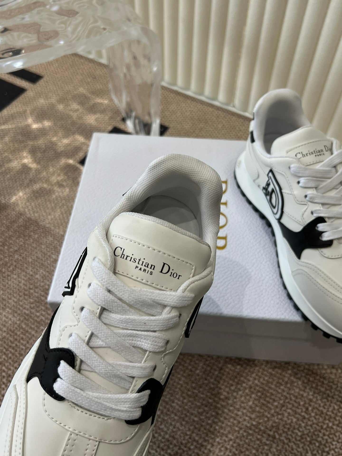 DIOR C'est DIOR Sneaker White Black Lamskin