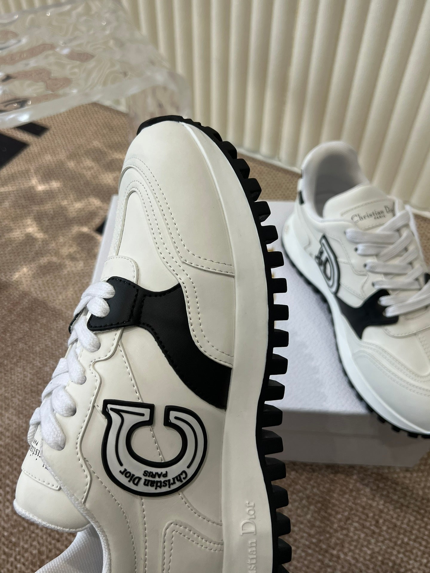 DIOR C'est DIOR Sneaker White Black Lamskin