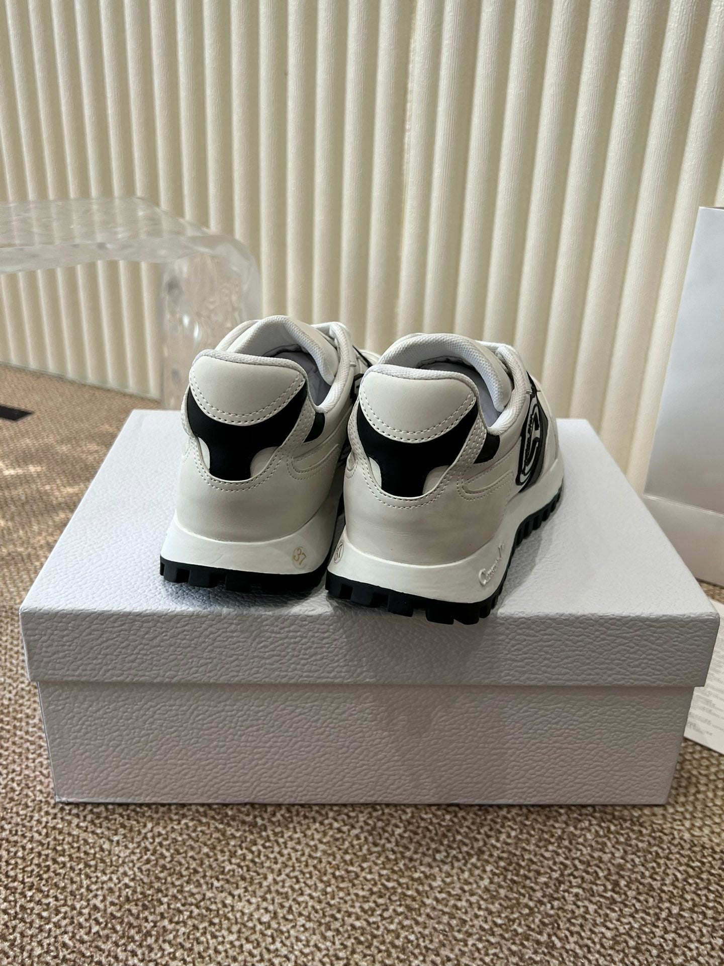 DIOR C'est DIOR Sneaker White Black Lamskin