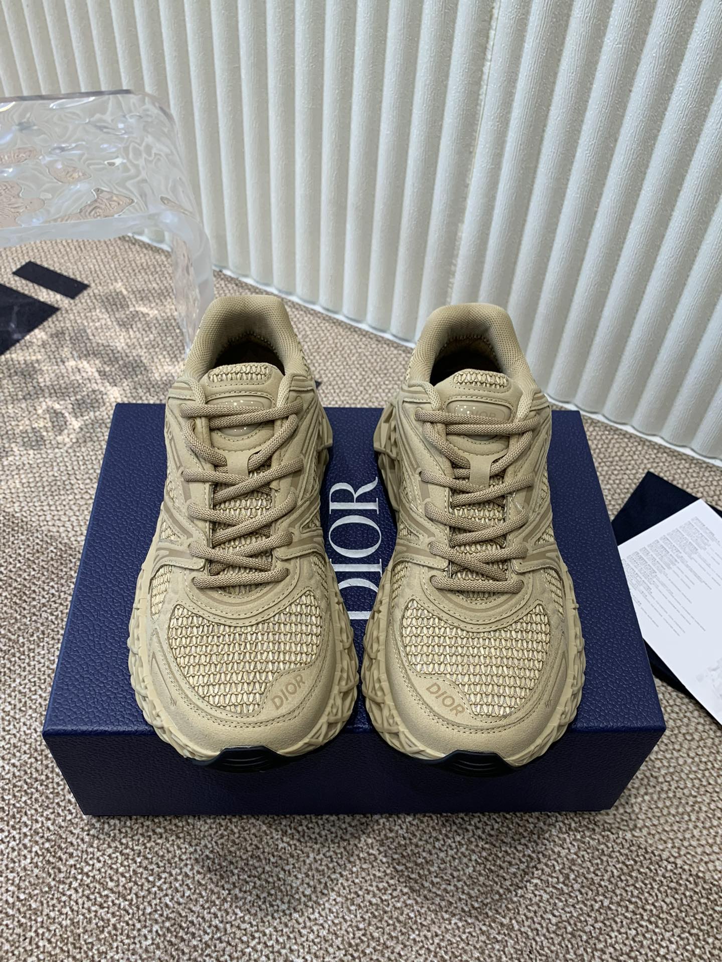 DIOR Sneaker B35 In Dark Beige Suede And Fabric 113125