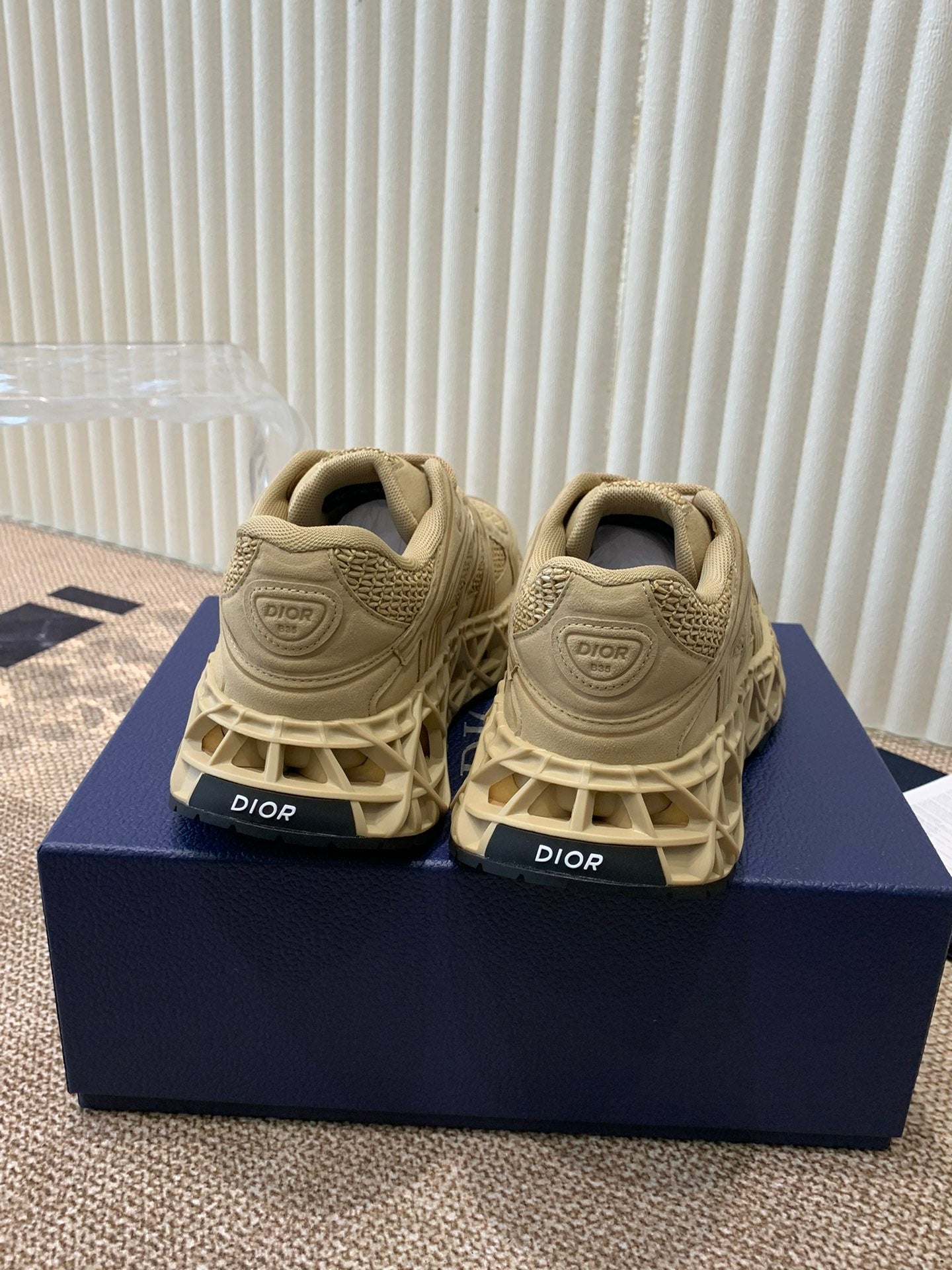 DIOR Sneaker B35 In Dark Beige Suede And Fabric 113125