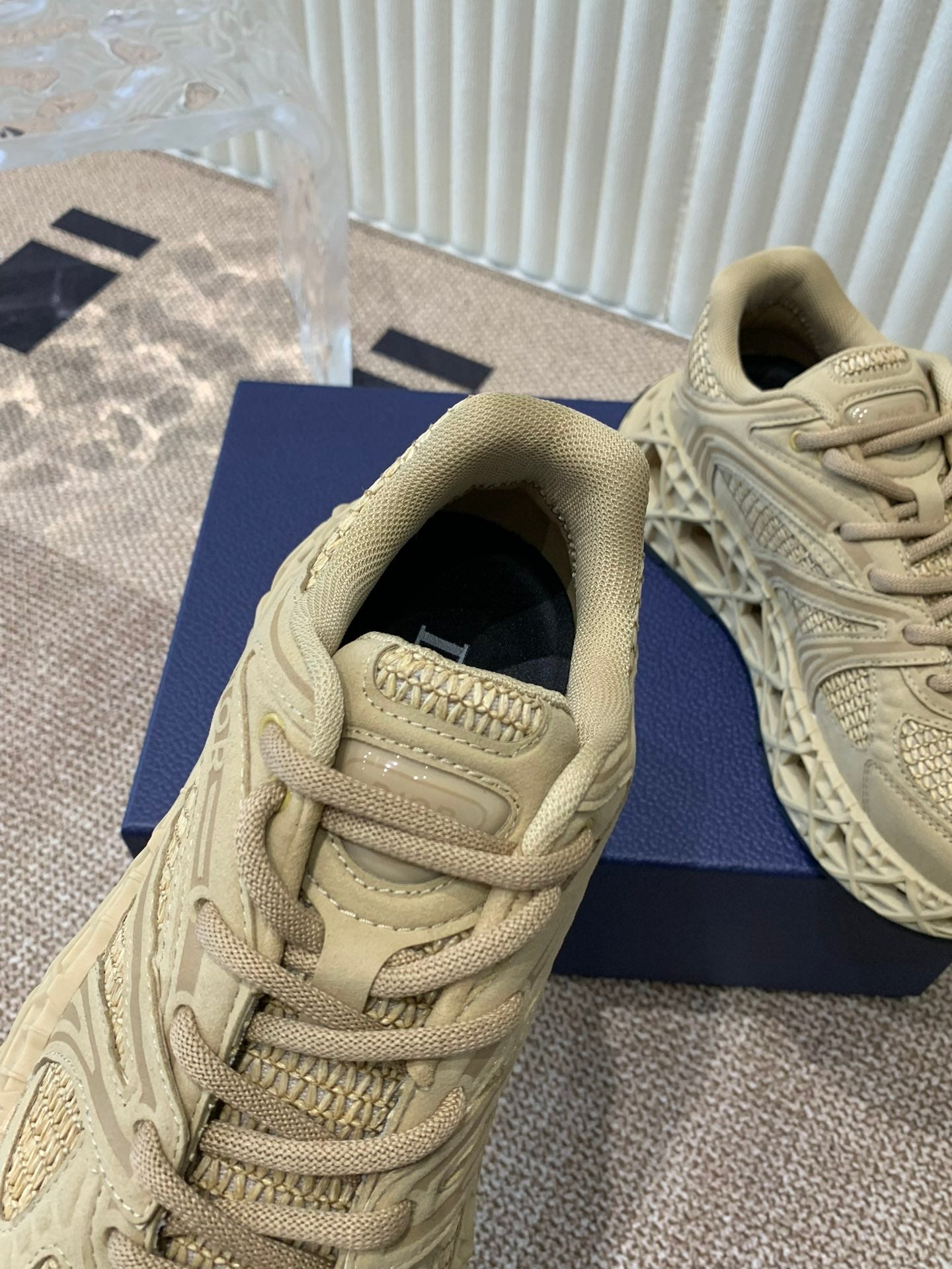 DIOR Sneaker B35 In Dark Beige Suede And Fabric 113125