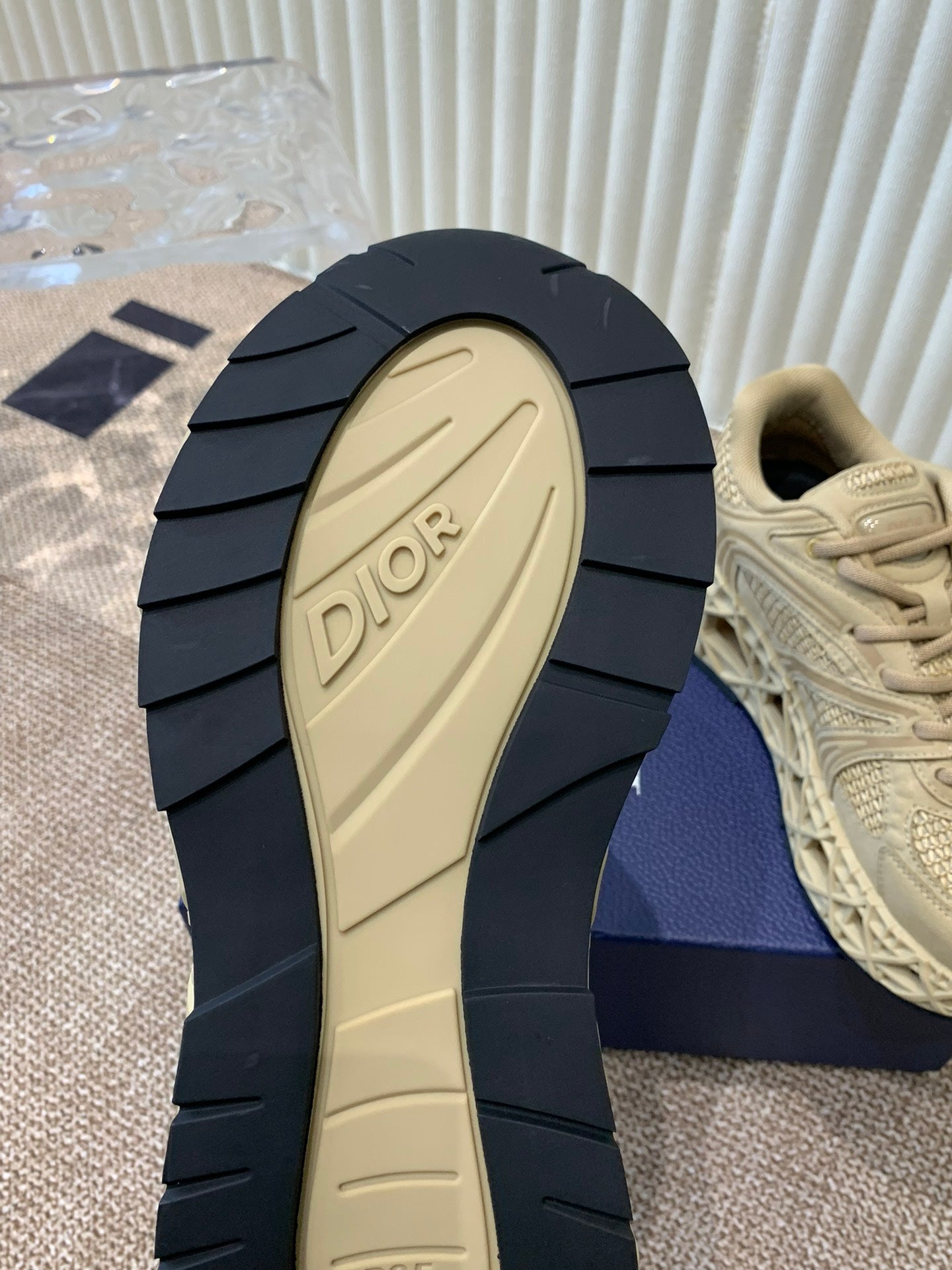 DIOR Sneaker B35 In Dark Beige Suede And Fabric 113125