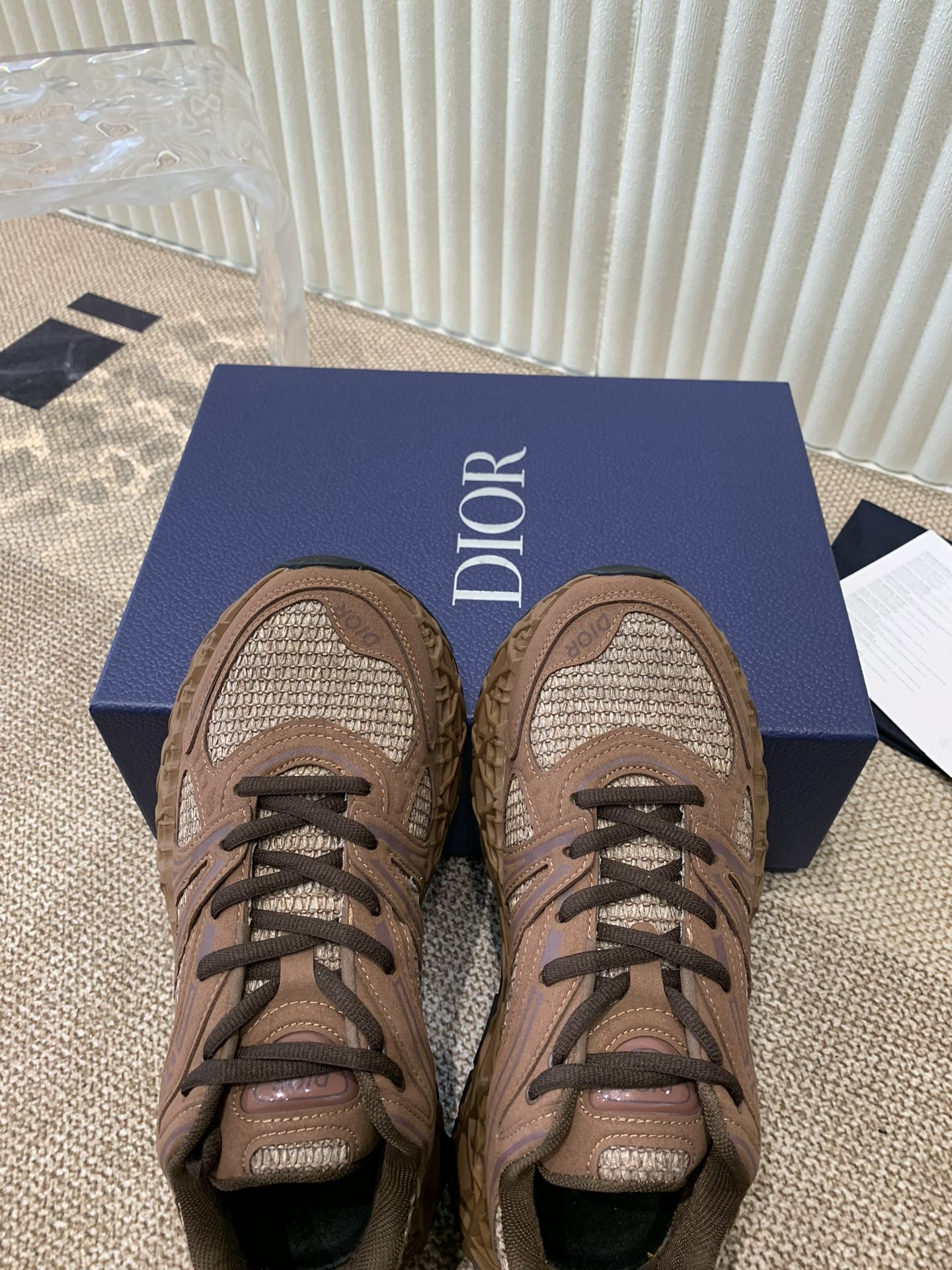 DIOR Sneaker B35 In Brown Suede And Fabric 113129