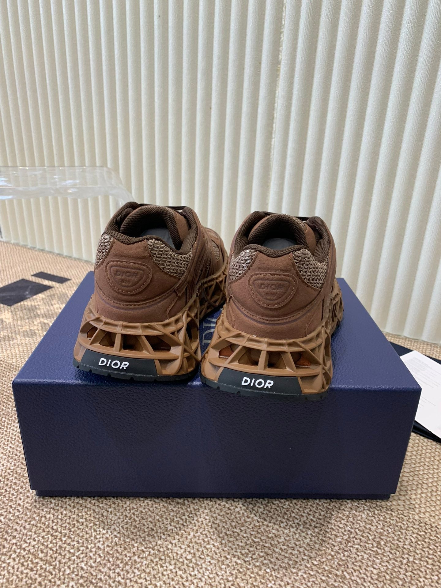 DIOR Sneaker B35 In Brown Suede And Fabric 113129