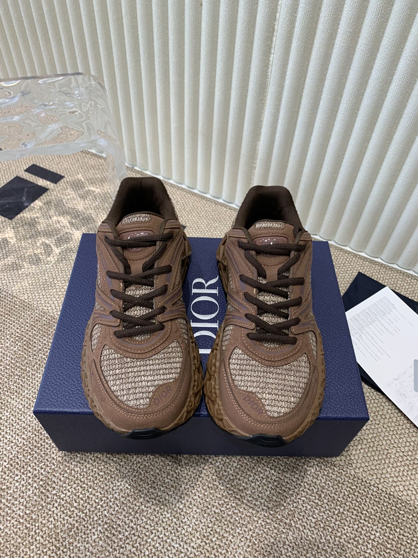 DIOR Sneaker B35 In Brown Suede And Fabric 113129
